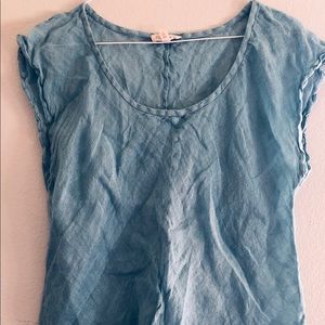 EILEEN FISHER LINEN BLOUSE - SIZE M